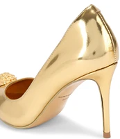 Kurt Geiger London Belgravia Eagle Court Metallic Leather Pumps