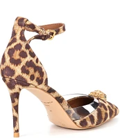 Kurt Geiger London Belgravia Vinyl Leopard Print High Dress Pumps