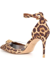 Kurt Geiger London Belgravia Vinyl Leopard Print High Dress Pumps