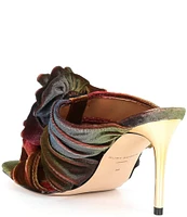 Kurt Geiger London Bloom Velvet Flower Slide Heels