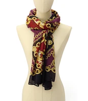 Kurt Geiger London Chain Tile Print Oblong Scarf