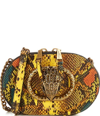 Kurt Geiger London Chelsea Small Snake Print Camera Crossbody Bag