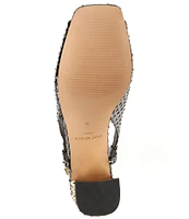 Kurt Geiger London Chelsea Snake Print Slingback Heels