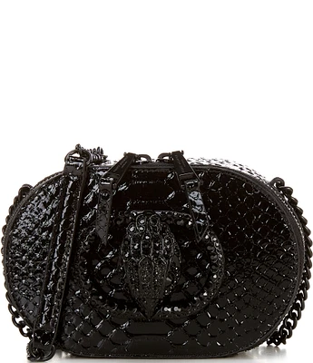 Kurt Geiger London Chelsea Snake Print Small Camera Crossbody Bag