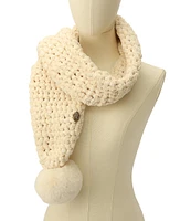 Kurt Geiger London Chunky Chenille Scarf With Pom