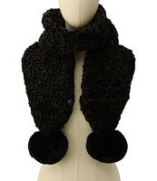 Kurt Geiger London Chunky Chenille Scarf With Pom