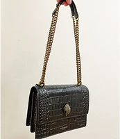 Kurt Geiger London Crocodile Embossed Crossbody Bag