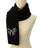 Kurt Geiger London Crystal Bow Oblong Scarf