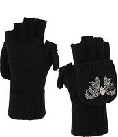 Kurt Geiger London Crystal Bow Pop Top Mittens