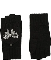 Kurt Geiger London Crystal Bow Pop Top Mittens