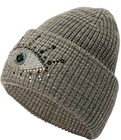 Kurt Geiger London Crystal Detailed Evil Eye Knit Beanie