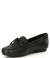 Kurt Geiger London Eagle Bow Detail Slip-On Leather Drench Moccasins