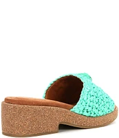 Kurt Geiger London Eagle Crochet Cork Slide Sandals