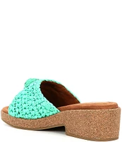 Kurt Geiger London Eagle Crochet Cork Slide Sandals