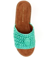 Kurt Geiger London Eagle Crochet Cork Slide Sandals