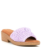 Kurt Geiger London Eagle Crochet Cork Slide Sandals