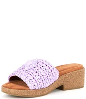 Kurt Geiger London Eagle Crochet Cork Slide Sandals