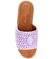 Kurt Geiger London Eagle Crochet Cork Slide Sandals