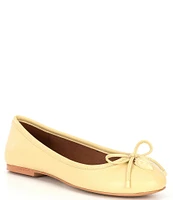 Kurt Geiger London Leather Eagle Bow Detail Ballerina Flats