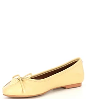 Kurt Geiger London Leather Eagle Bow Detail Ballerina Flats