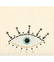 Kurt Geiger London Embellished Evil Eye Beanie