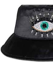 Kurt Geiger London Evil Eye Crystal Embellished Bucket Hat