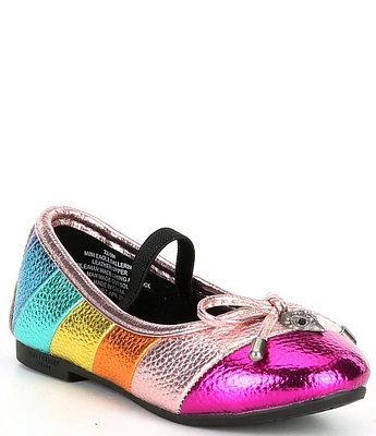 Kurt Geiger London Girls' Eagle Metallic Rainbow Ballerina Flats (Infant)