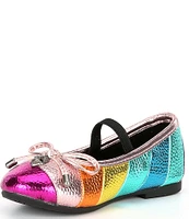 Kurt Geiger London Girls' Eagle Metallic Rainbow Ballerina Flats (Infant)