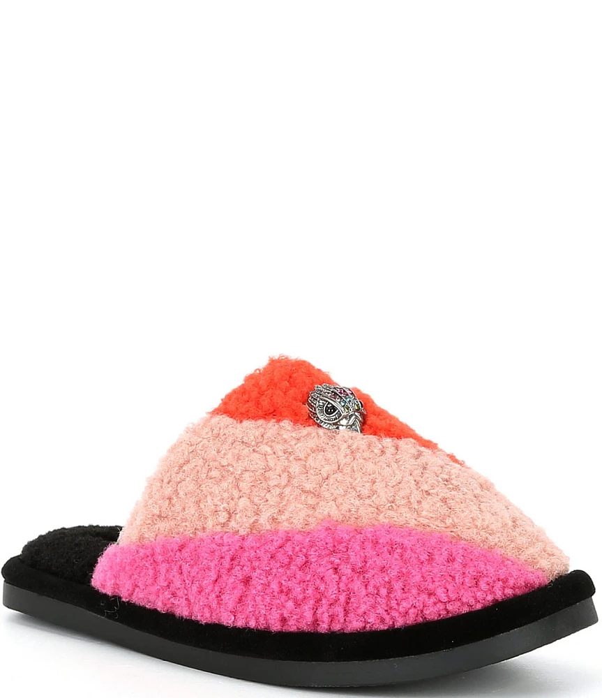 Kurt Geiger London Girls' Kensington Colorblock Shearling Slippers (Youth)