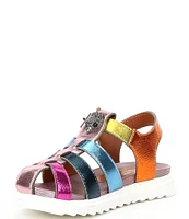 Kurt Geiger London Girls' Kensington Metallic Leather Fisherman Sandals (Toddler)