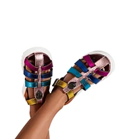 Kurt Geiger London Girls' Kensington Metallic Leather Fisherman Sandals (Toddler)