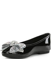 Kurt Geiger London Girls' Kensington Patent Embellished Bow Ballerina Flats (Toddler)