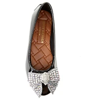 Kurt Geiger London Girls' Kensington Patent Embellished Bow Ballerina Flats (Youth)