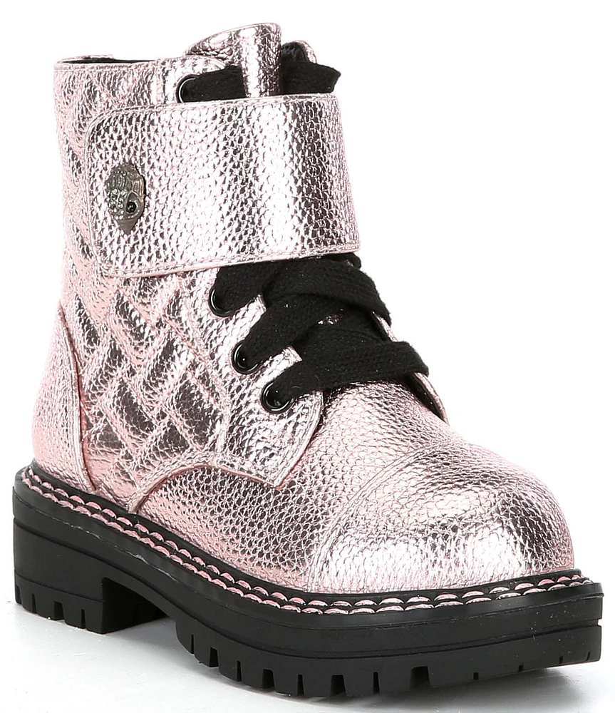 Kurt Geiger London Girls' Kensington Metallic Leather Strap Boots (Toddler)