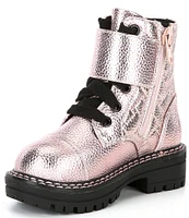 Kurt Geiger London Girls' Kensington Metallic Leather Strap Boots (Toddler)