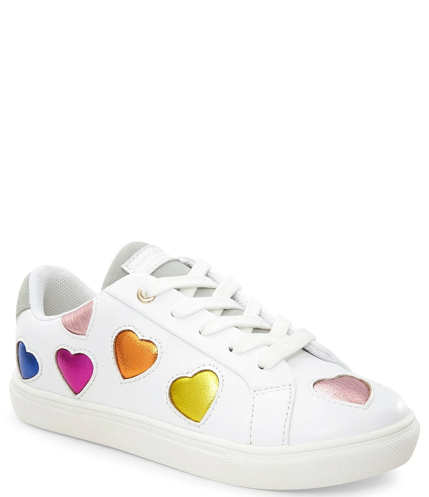 Kurt Geiger London Girls' Lane Love Metallic Detail Leather Lace-Up Sneakers (Youth)