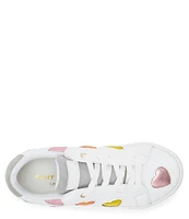 Kurt Geiger London Girls' Lane Love Metallic Detail Leather Lace-Up Sneakers (Youth)