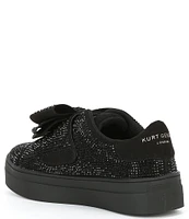 Kurt Geiger London Girls' Laney Allover Rhinestone Bow Sneakers (Toddler)