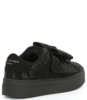 Kurt Geiger London Girls' Laney Allover Rhinestone Bow Sneakers (Youth)