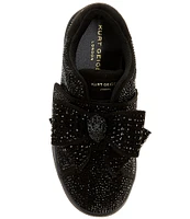 Kurt Geiger London Girls' Laney Allover Rhinestone Bow Sneakers (Youth)