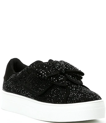 Kurt Geiger London Girls' Laney Bow Embellished Sneakers (Toddler)