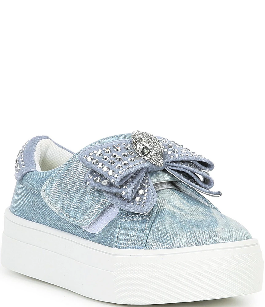 Kurt Geiger London Girls' Laney Denim Bow Sneakers (Toddler)