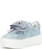 Kurt Geiger London Girls' Laney Denim Bow Sneakers (Toddler)