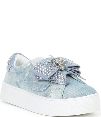 Kurt Geiger London Girls' Laney Denim Bow Sneakers (Youth)