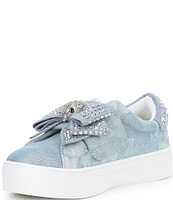 Kurt Geiger London Girls' Laney Denim Bow Sneakers (Youth)