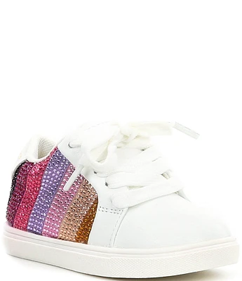 Kurt Geiger London Girls' Laney Crystal Stripe Sneakers (Infant)