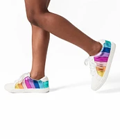 Kurt Geiger London Girls' Mini Lane Metallic Rainbow Stripe Sneakers (Toddler)