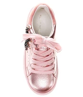 Kurt Geiger London Girls' Mini Laney Eye Embellished Metallic Leather Sneakers (Toddler)