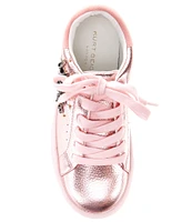 Kurt Geiger London Girls' Mini Laney Eye Embellished Metallic Leather Sneakers (Youth)