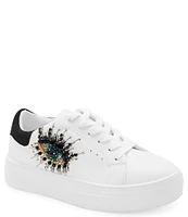 Kurt Geiger London Girls' Mini Laney Rhinestone Eye Lace-Up Family Matching Platform Sneakers (Youth)